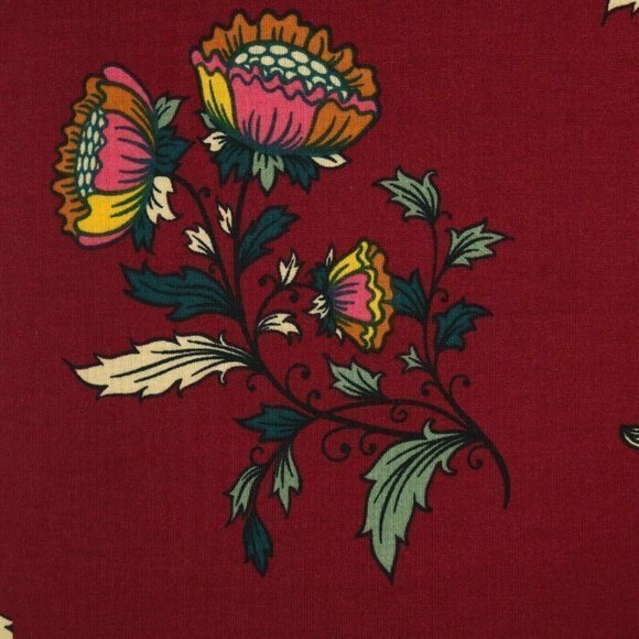 LuLaRoe Julia Sheath Pencil Dress Red Maroon Green Floral L Large - Picture 8 of 9